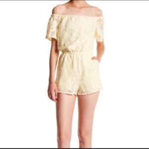 NWT BB Dakota Yellow Haidyn Lace Romper